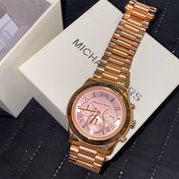Michael Kors Accessories - Oversized Bryn Pavé Rose Gold-Tone Watch